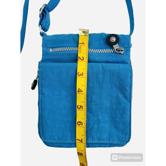 Kipling Eldorado Crossbody Mini Purse Lightweight Nylon Twilight Blue Monkey Fob - Picture 14 of 16
